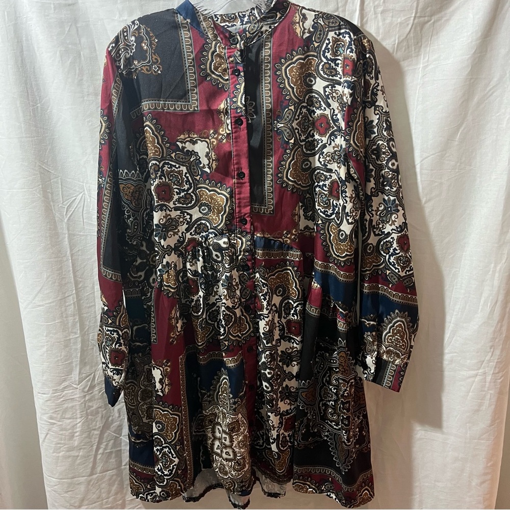 ITALIAN blu royal via veneto shirt dress!